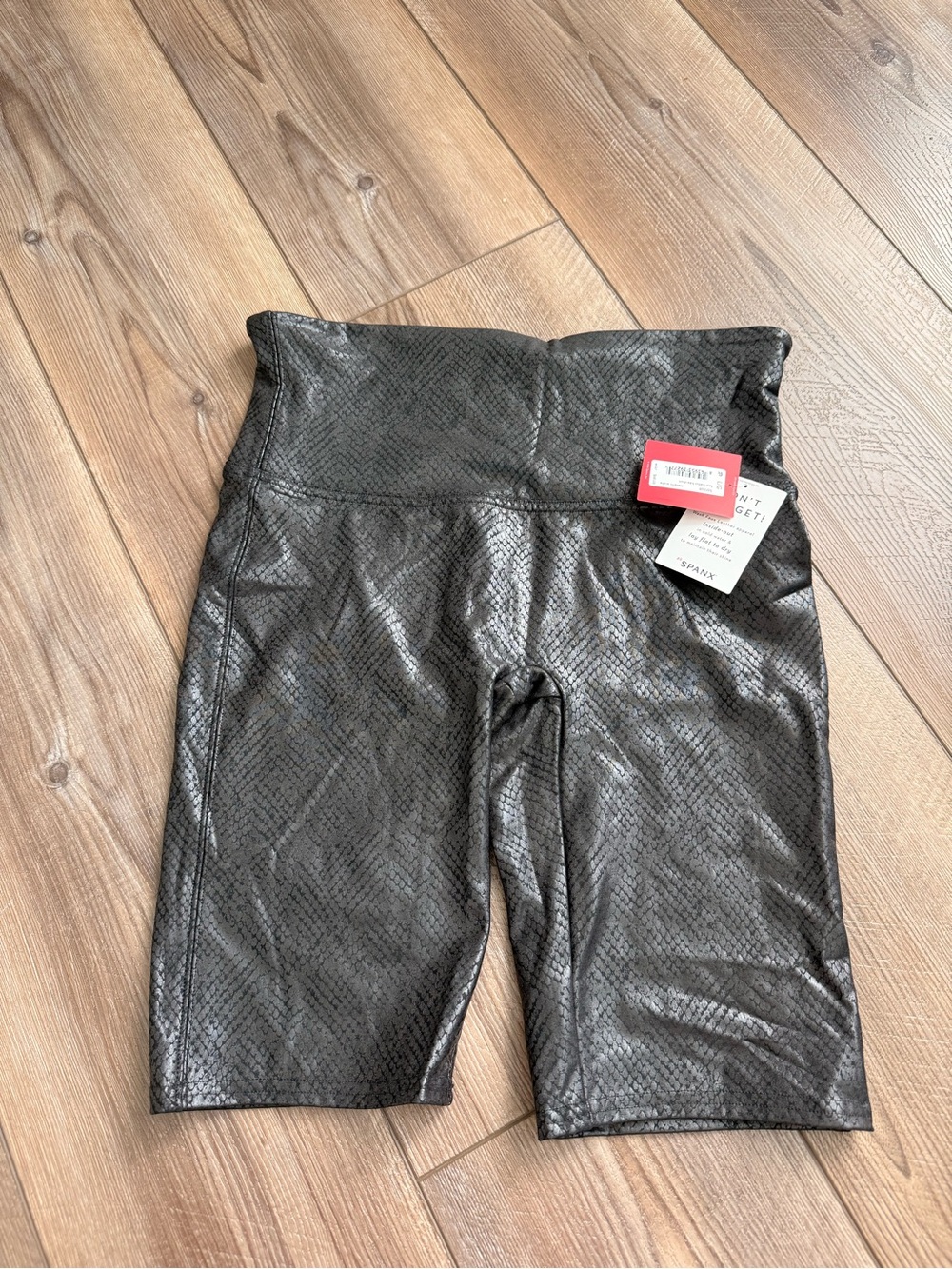 Spanx Biker Short Faux snake skin